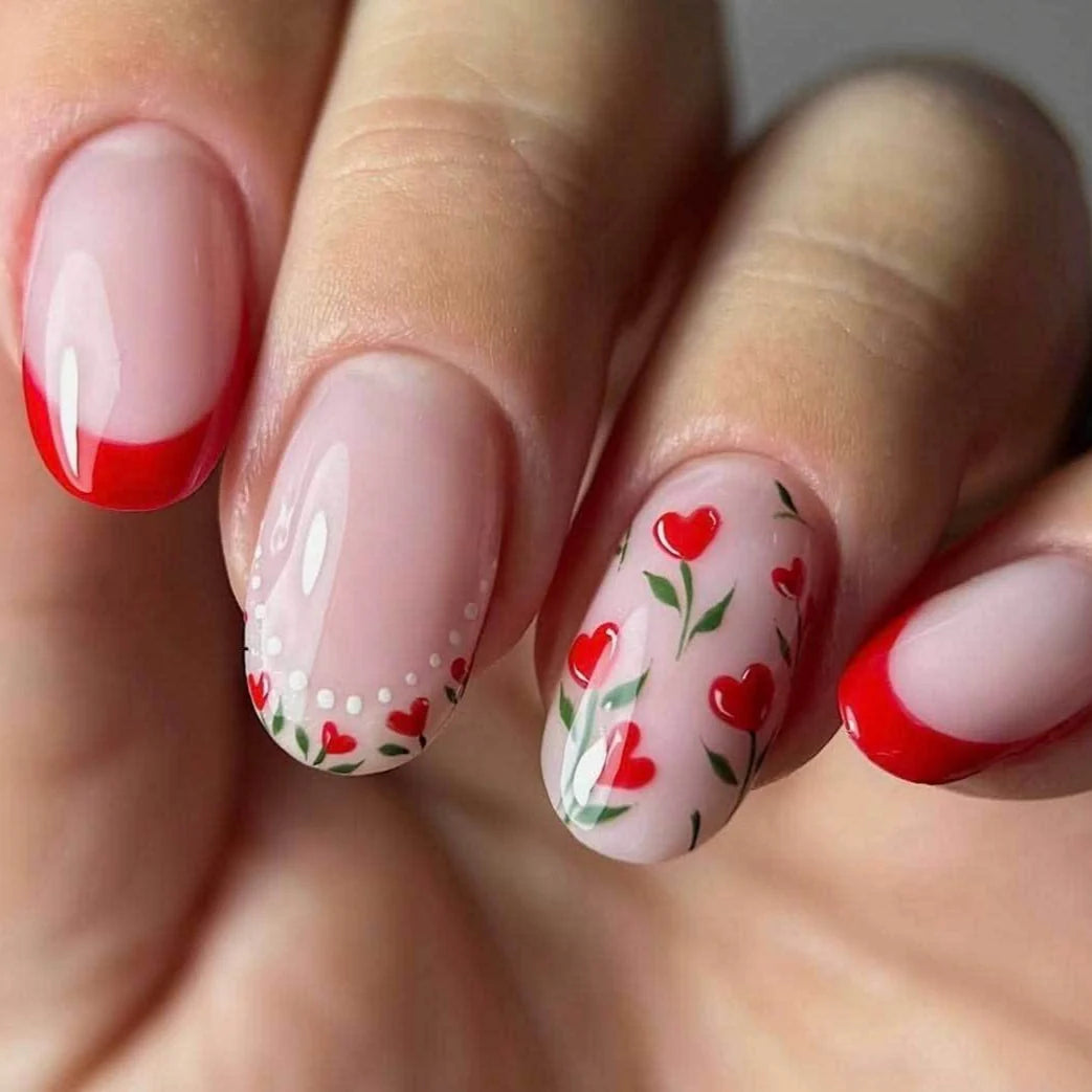 Nail Art Kit Floral Stickers & Long-Lasting Polish