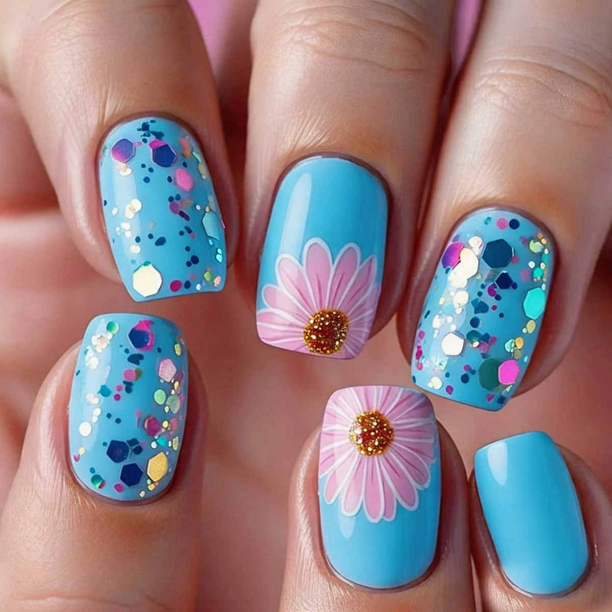 Nail Art Kit Floral Stickers Tools & Polish
