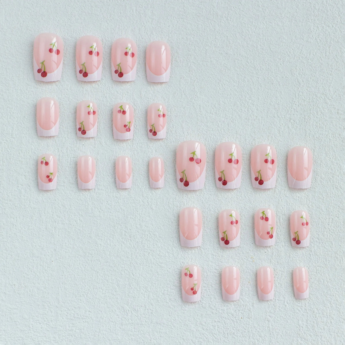 Nail Art Kit French Tip Cherry Blossom Easy-Apply Stickers