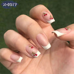 Nail Art Kit French Tip Cherry Blossom Easy-Apply Stickers