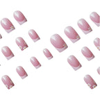 Nail Art Kit French Tip Floral Accents Long-Lasting