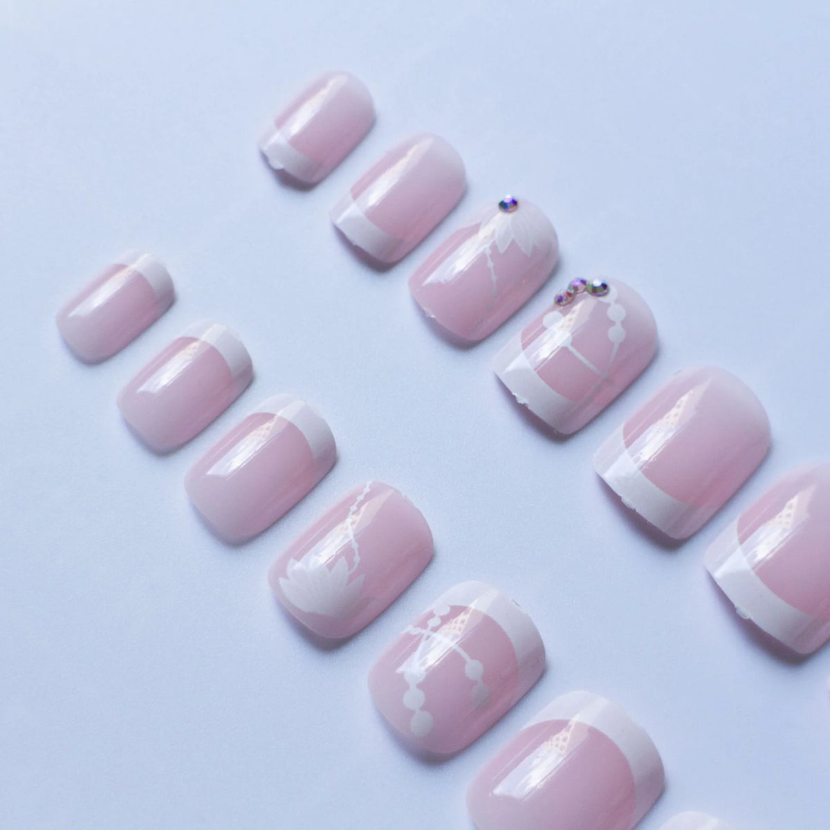 Nail Art Kit French Tip Floral Easy Application