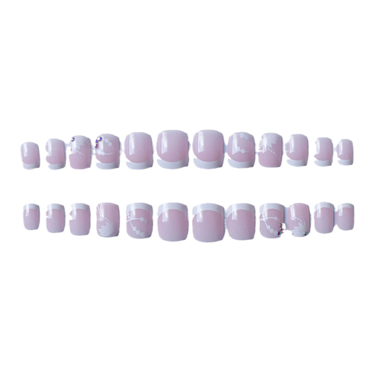 Nail Art Kit French Tip Floral Easy Application