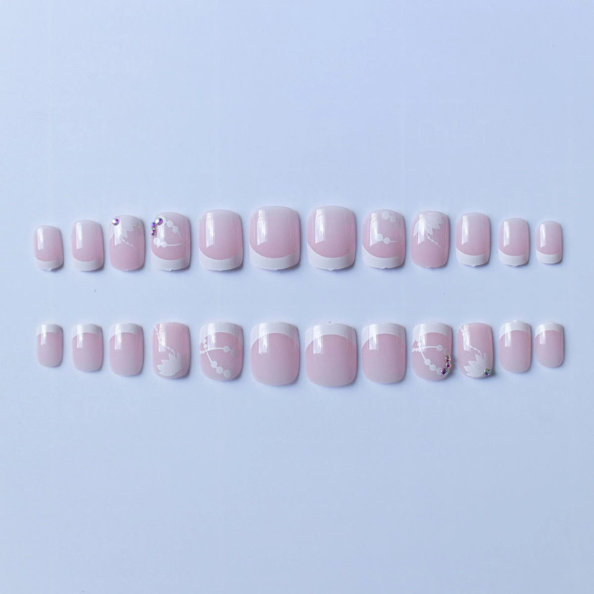 Nail Art Kit French Tip Floral Easy Application