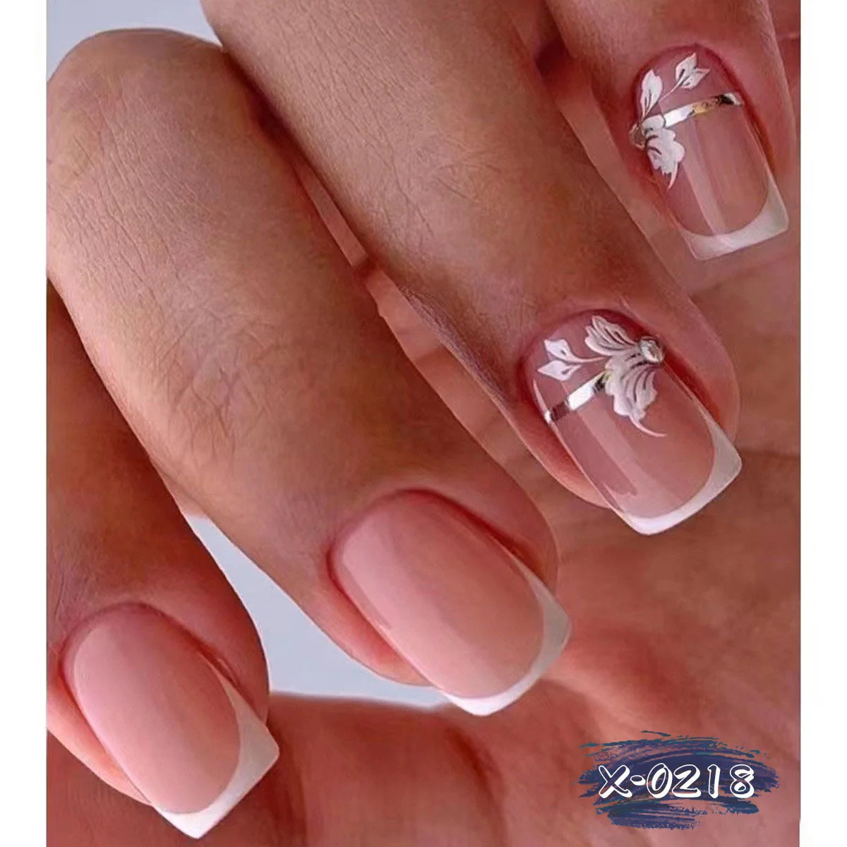 Nail Art Kit French Tip Floral Gel Polishes