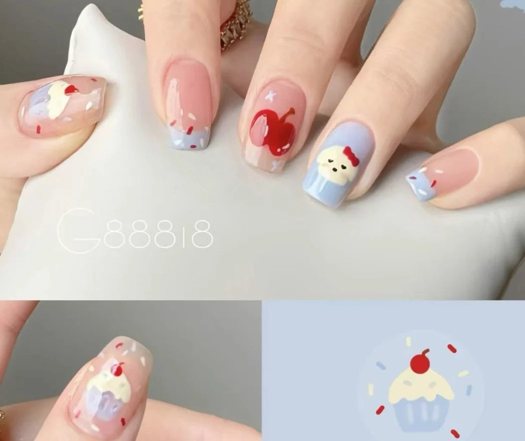 Nail Art Kit Glitter & 3D Embellishments Easy DIY