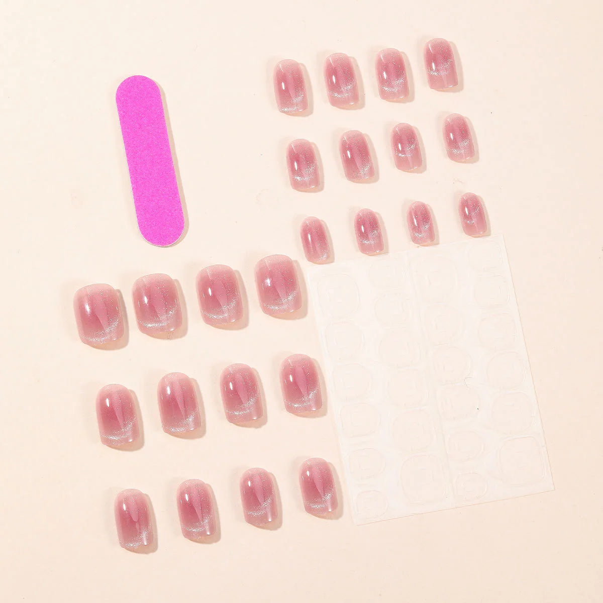 Nail Art Kit Glitter Ombre Pink Easy Application