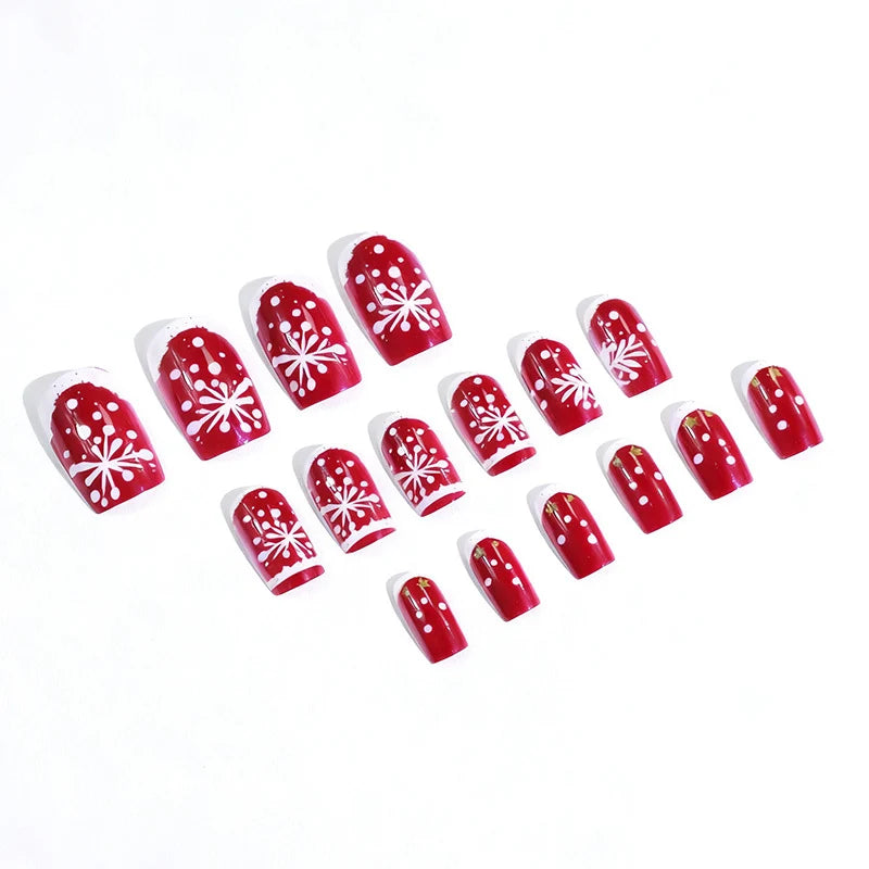 Nail Art Kit Hand-Painted Festive Designs Long-Lasting Finish