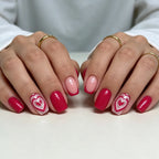 Nail Art Kit Heart Stickers & Rhinestones