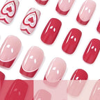 Nail Art Kit Heart Stickers & Rhinestones