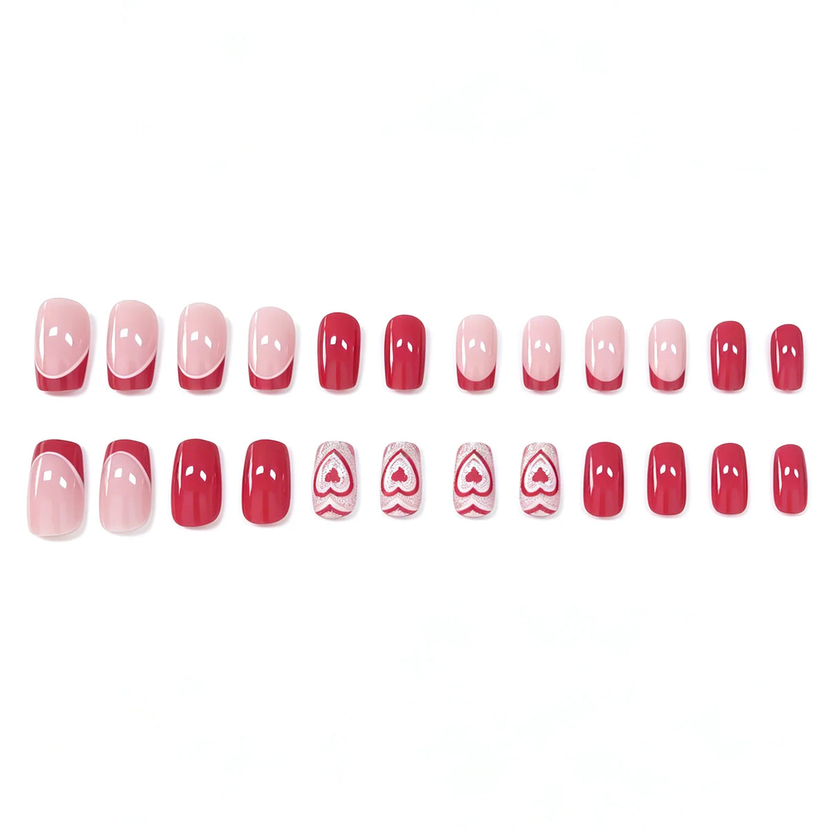 Nail Art Kit Heart Stickers & Rhinestones