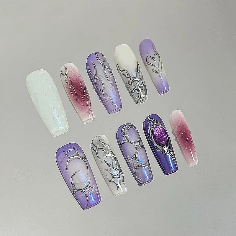 Nail Art Kit Intricate Designs & Gold Accents