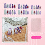 Nail Art Kit Intricate Designs & Gold Accents
