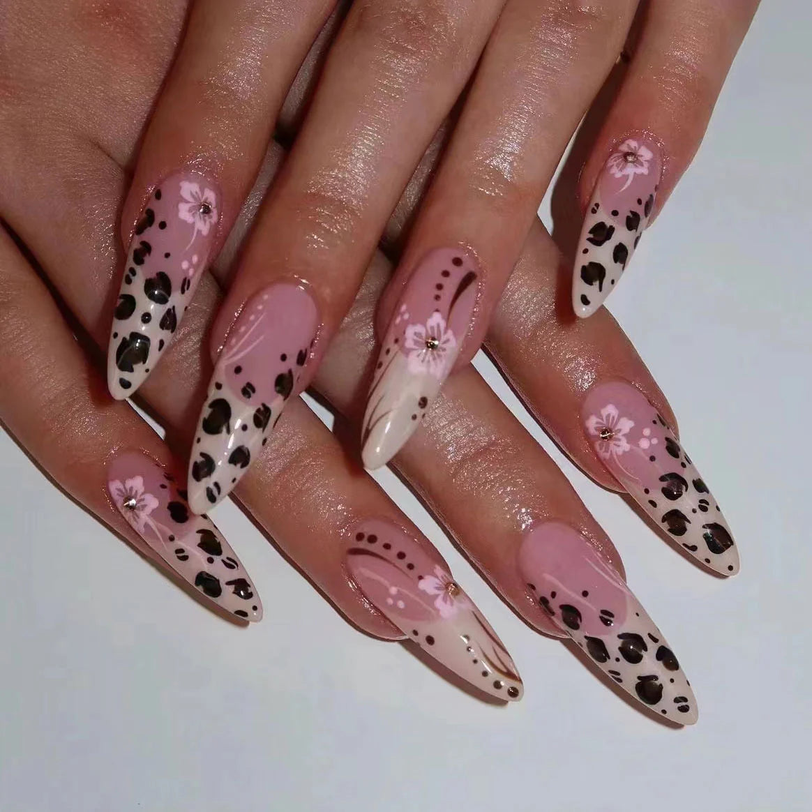 Nail Art Kit Leopard & Floral Complete Set