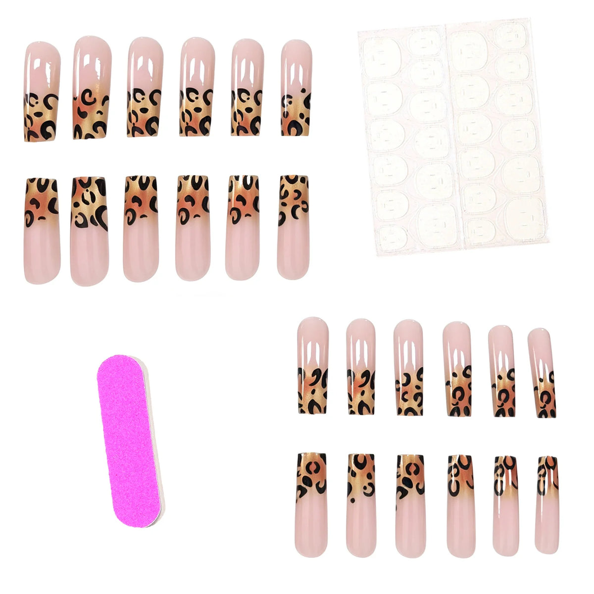 Nail Art Kit Leopard-Print Easy-Apply Salon Finish