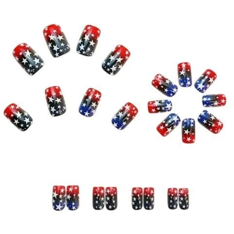 Nail Art Kit Ombre Star Decals Chip-Resistant
