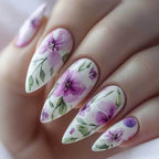 Nail Art Kit Watercolor Floral Acrylic Tips Beginner-Friendly