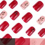 Nail Art Set 24 Piece Intricate Leaf Designs Glossy Finish