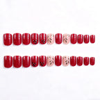 Nail Art Set 24 Piece Intricate Leaf Designs Glossy Finish