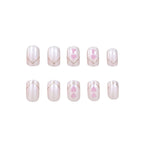 Nail Art Set 24-Piece Iridescent Heart Designs