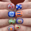 Nail Art Set 24-Piece Playful Patterns Salon-Quality