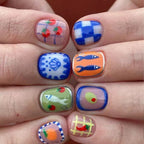 Nail Art Set 24-Piece Playful Patterns Salon-Quality