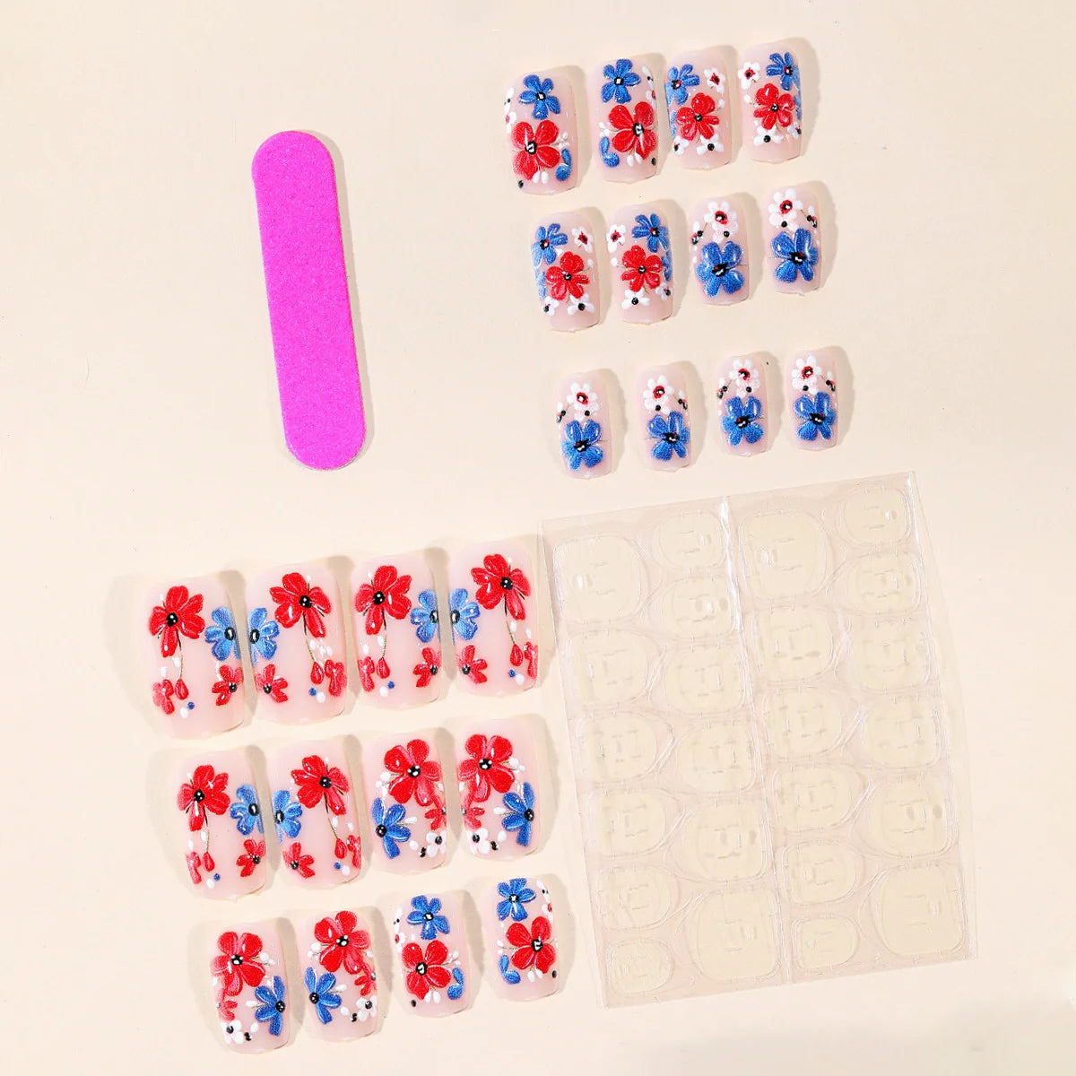 Nail Art Set 3D Floral Durable & Lightweight