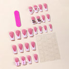 Nail Art Set Acrylic Bow, Heart & Pearl Accents