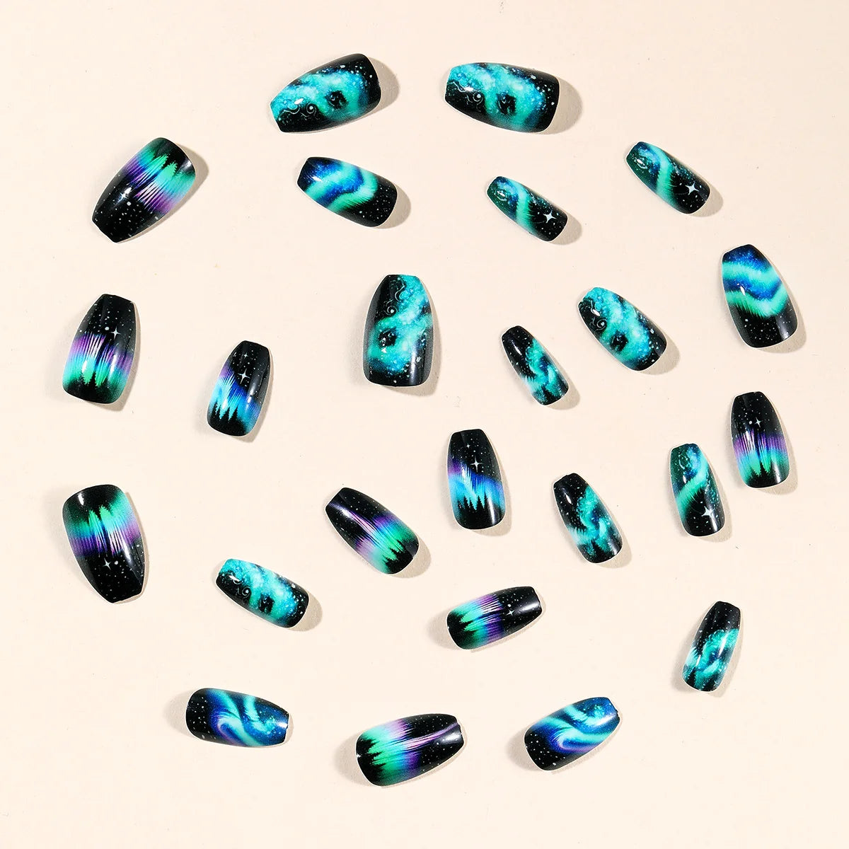 Nail Art Set Acrylic Northern Lights Easy Application