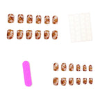Nail Art Set Autumn Leaf Print Set of 24