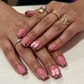Nail Art Set Bow & Gem Embellishments 24-Piece Hypoallergenic
