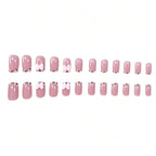 Nail Art Set Bow & Gem Embellishments 24-Piece Hypoallergenic