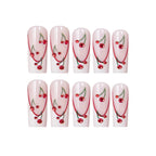 Nail Art Set Cherry Blossom Sparkling Accents Quick Application