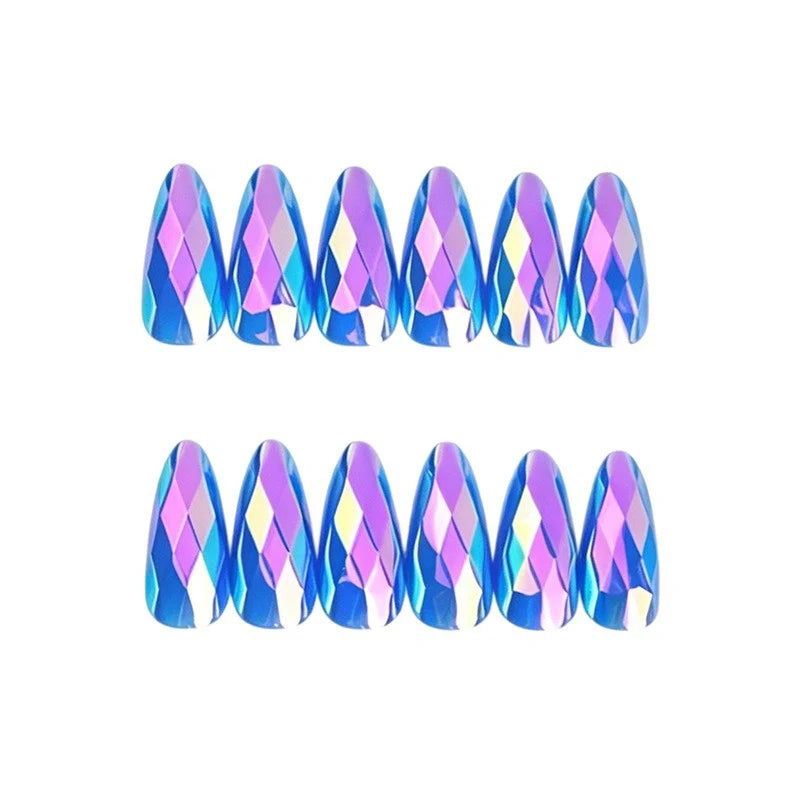 Nail Art Set Diamond Pattern Long-Lasting Shine