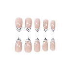 Nail Art Set Dotted French Tip 24 Piece