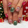 Nail Art Set Festive Holiday Designs Long-Lasting Finish