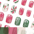 Nail Art Set Festive Snowflake Designs & Gel Formula