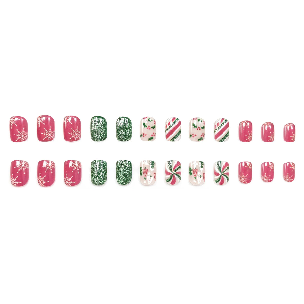Nail Art Set Festive Snowflake Designs & Gel Formula