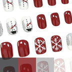 Nail Art Set Festive Snowflake & Glitter Kit