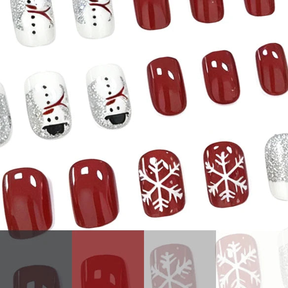 Nail Art Set Festive Snowflake & Glitter Kit