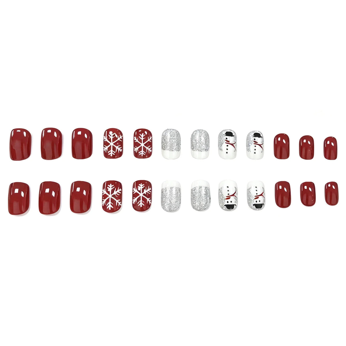 Nail Art Set Festive Snowflake & Glitter Kit