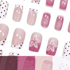 Nail Art Set Floral Abstract Gems & Stickers