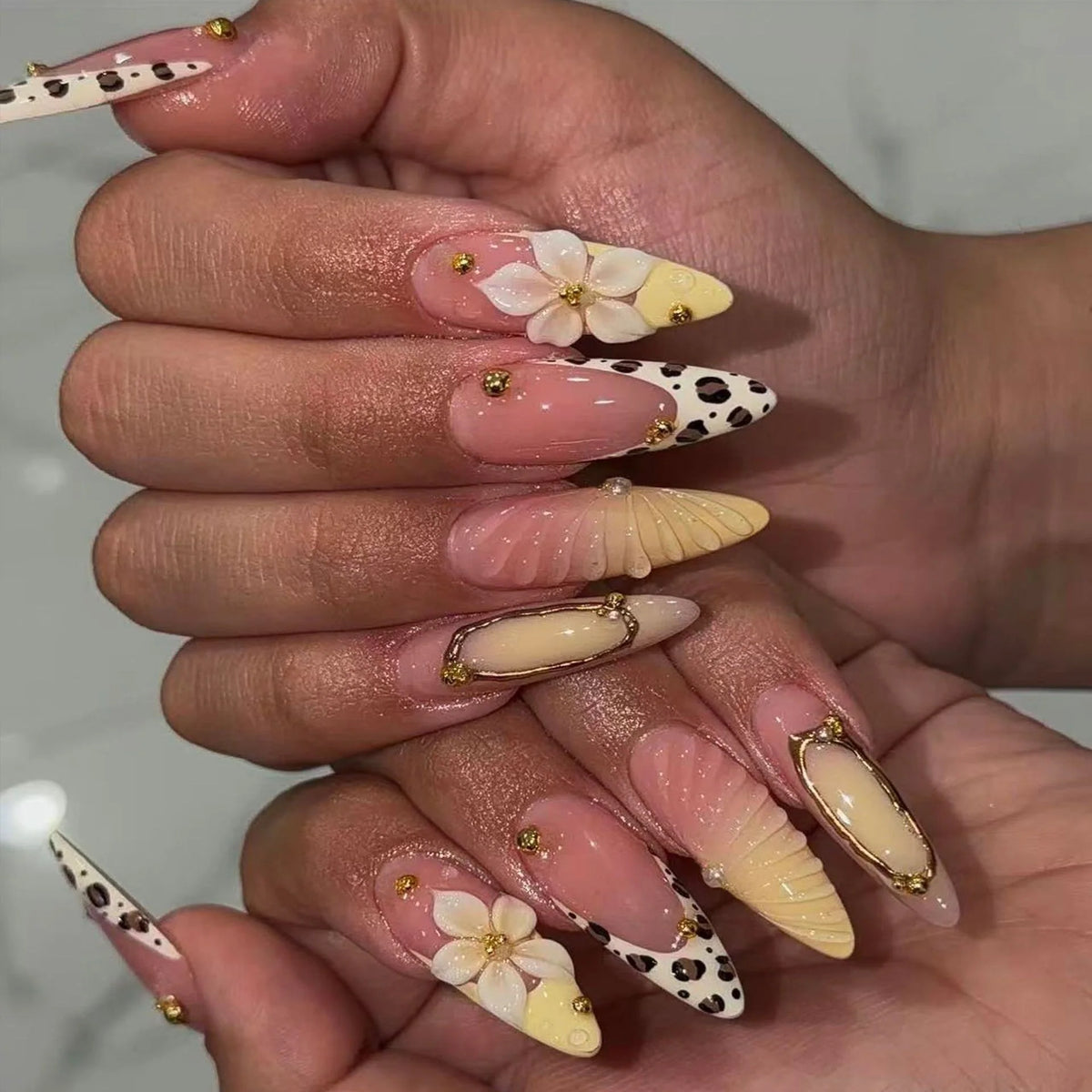 Nail Art Set Floral & Accent Designs Salon-Quality Finish