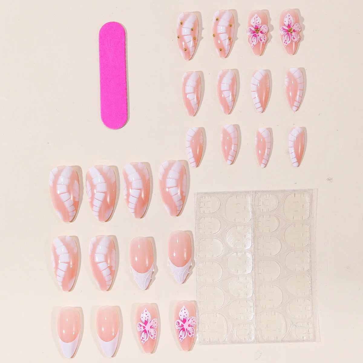 Nail Art Set Floral Accents & Easy Application