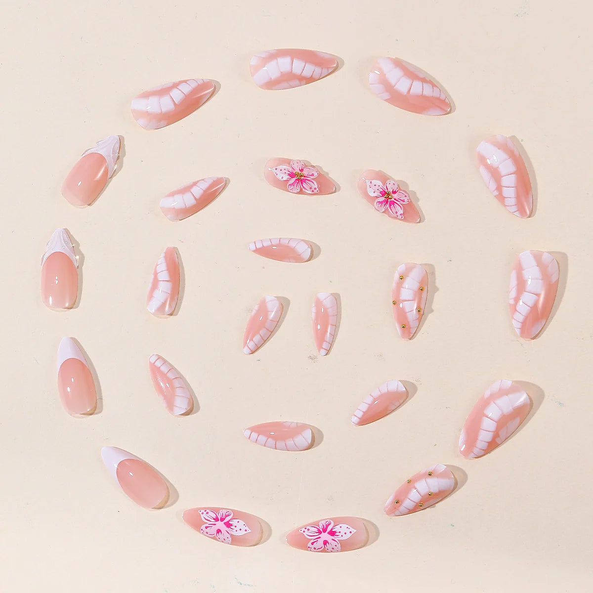 Nail Art Set Floral Accents & Easy Application