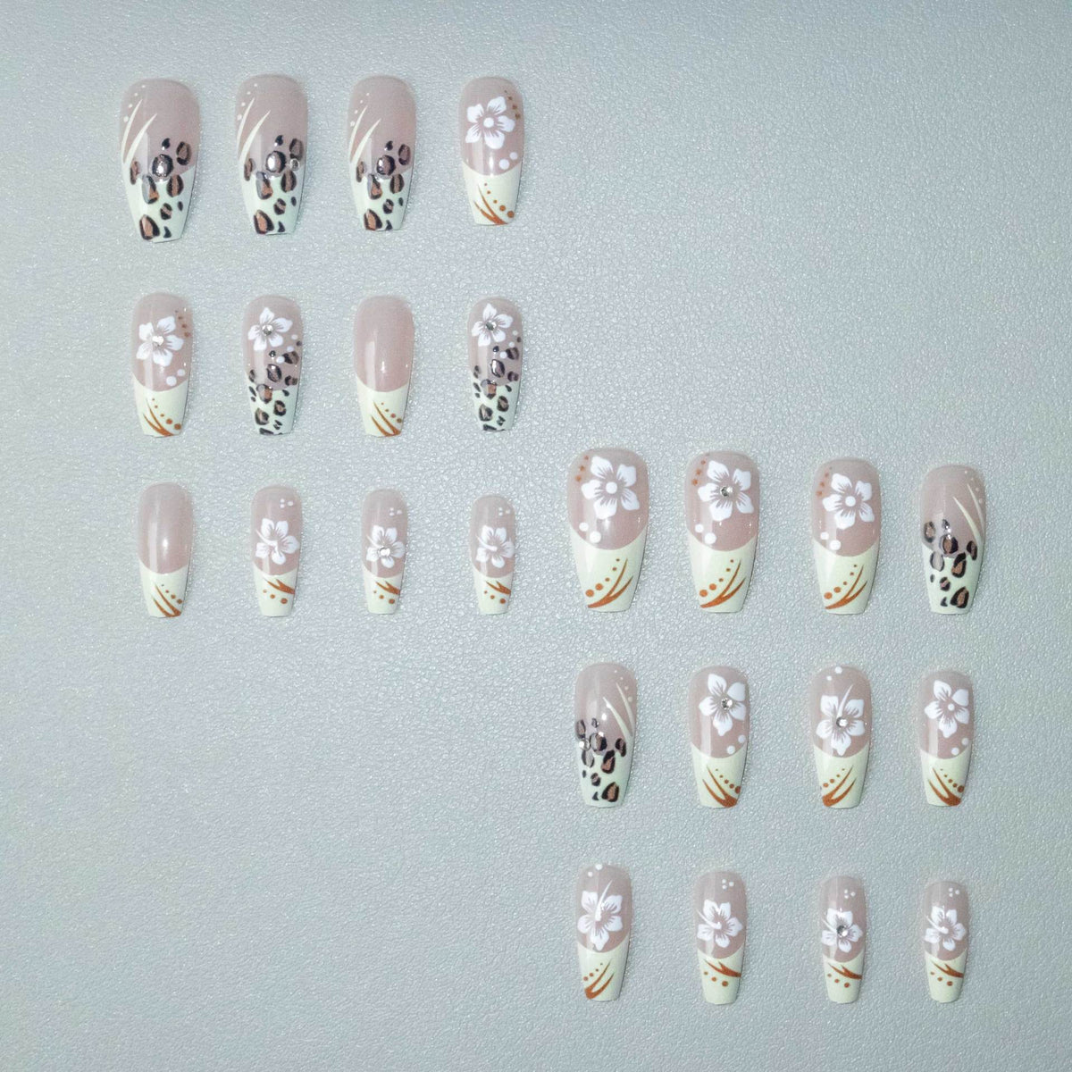 Nail Art Set Floral & Animal Prints Easy Application