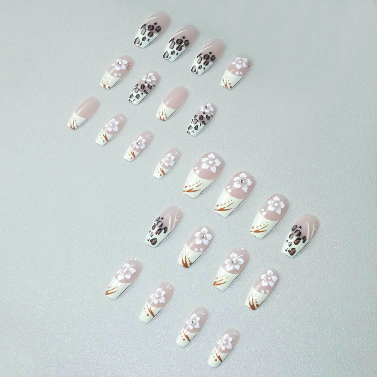 Nail Art Set Floral & Animal Prints Easy Application