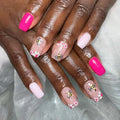 Nail Art Set Floral Bee Patterns Sticker & Glue
