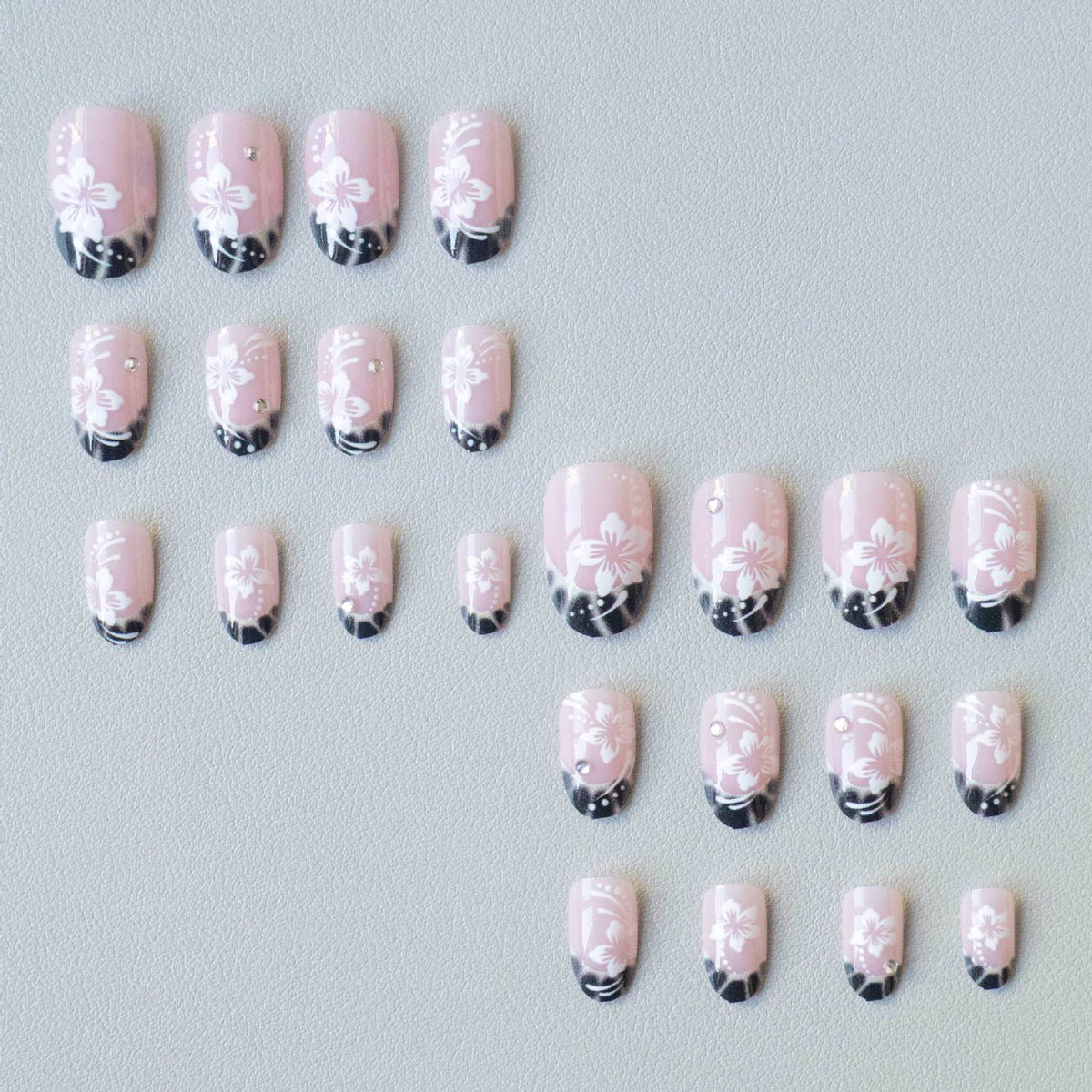 Nail Art Set Floral Designs Clear Nude & Jelly