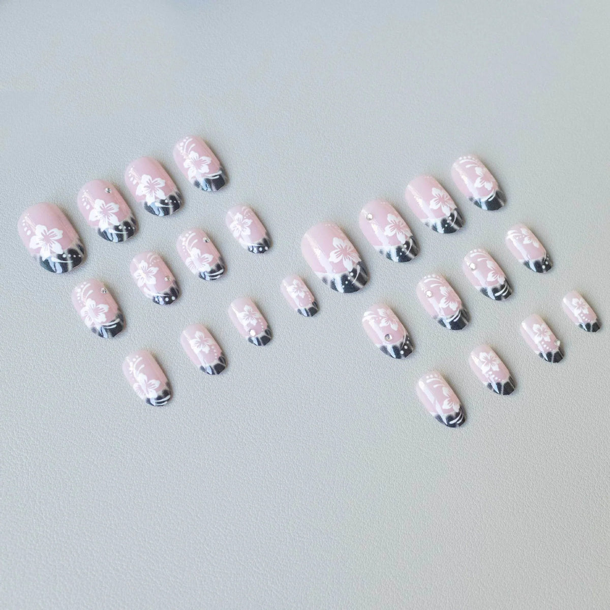 Nail Art Set Floral Designs Clear Nude & Jelly